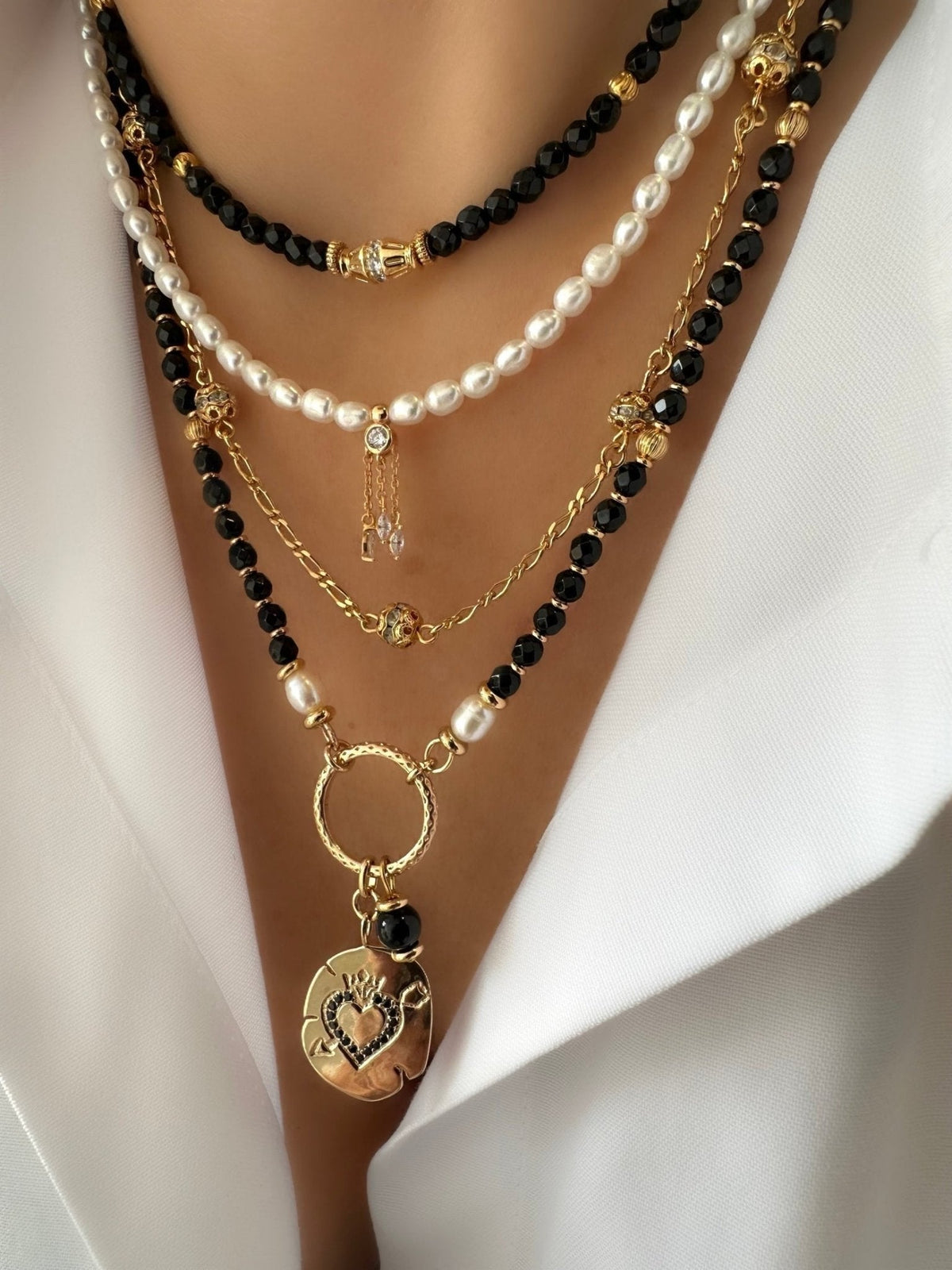 Regina | Onyx Heart Necklace