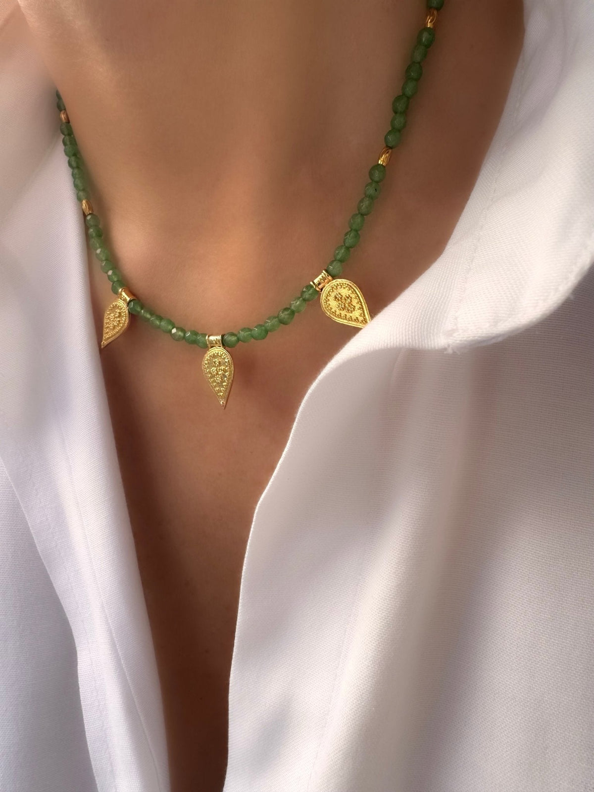 Trio Sullivan Necklace (Aventurine)