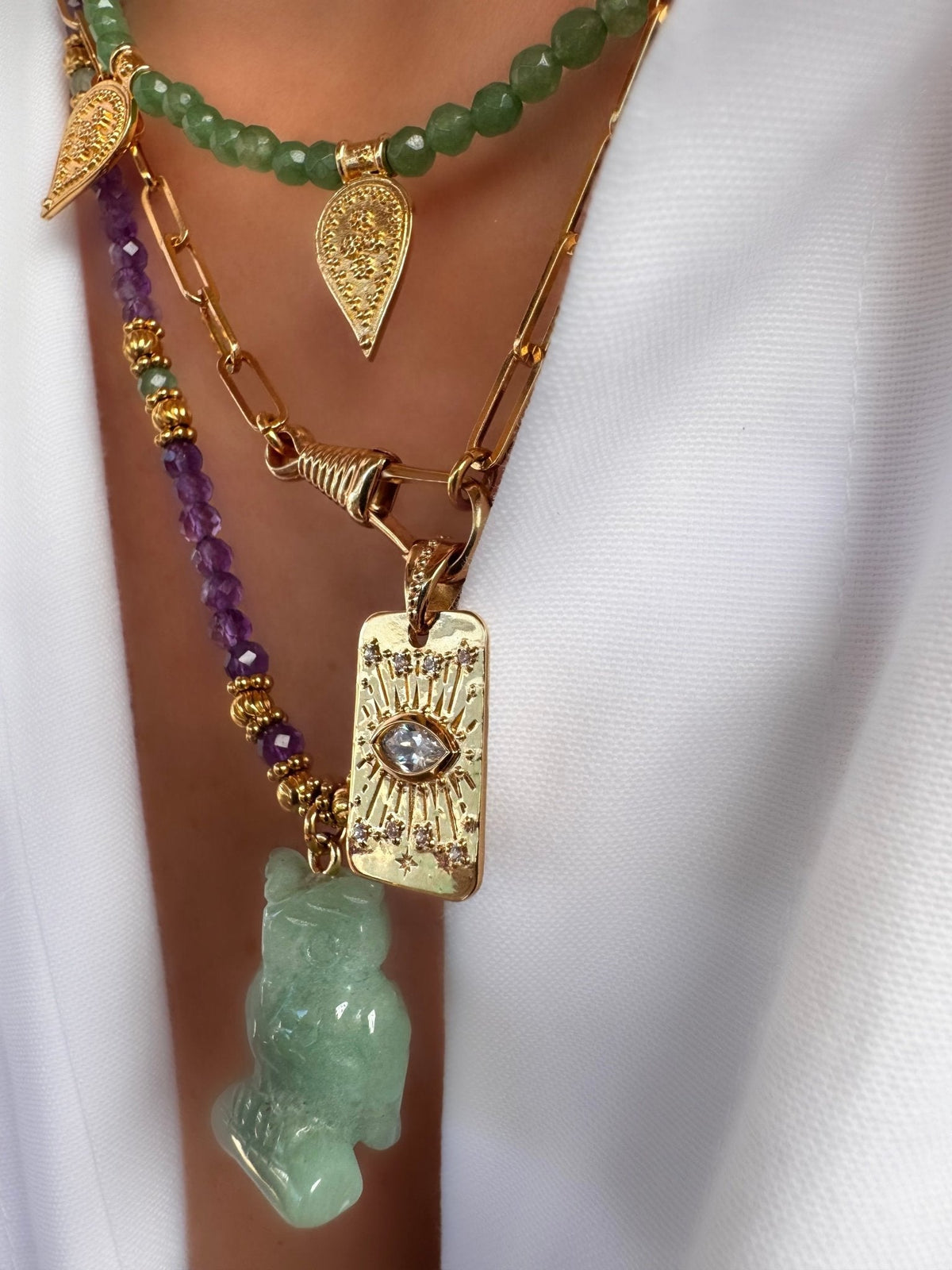 Gufo | Owl Stone Necklace