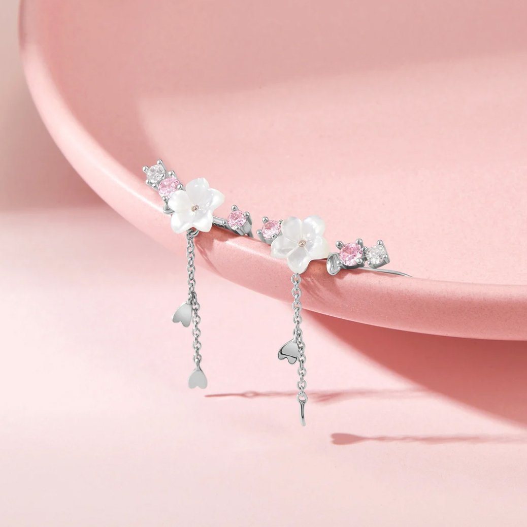 Alba | Crystal Cherry Blossom Earrings