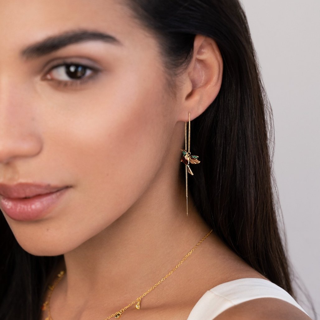 Greta | Crystal Hummingbird Earrings