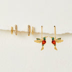 Greta | Crystal Hummingbird Earrings