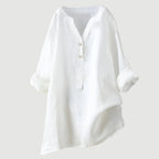 Cassia | Refined V-Neck Button-Down Shirt
