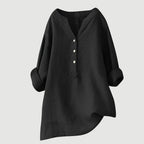 Cassia | Refined V-Neck Button-Down Shirt