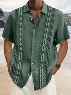Zildian | Vintage Geometric Pattern Button Shirts