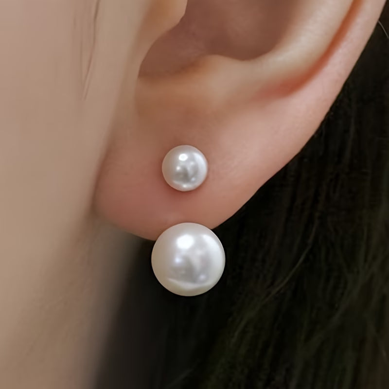 Ysolde | Double Pearl Statement Earrings