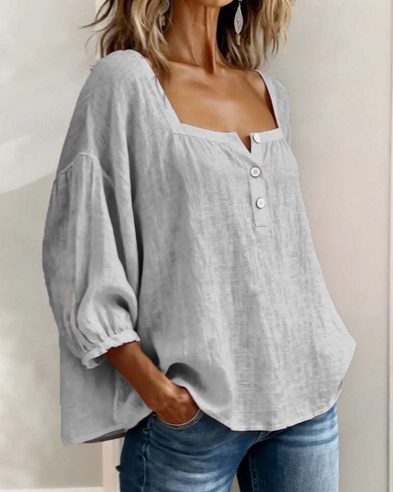 Orlinda | Stylish Relaxed Puff Sleeve Blouse