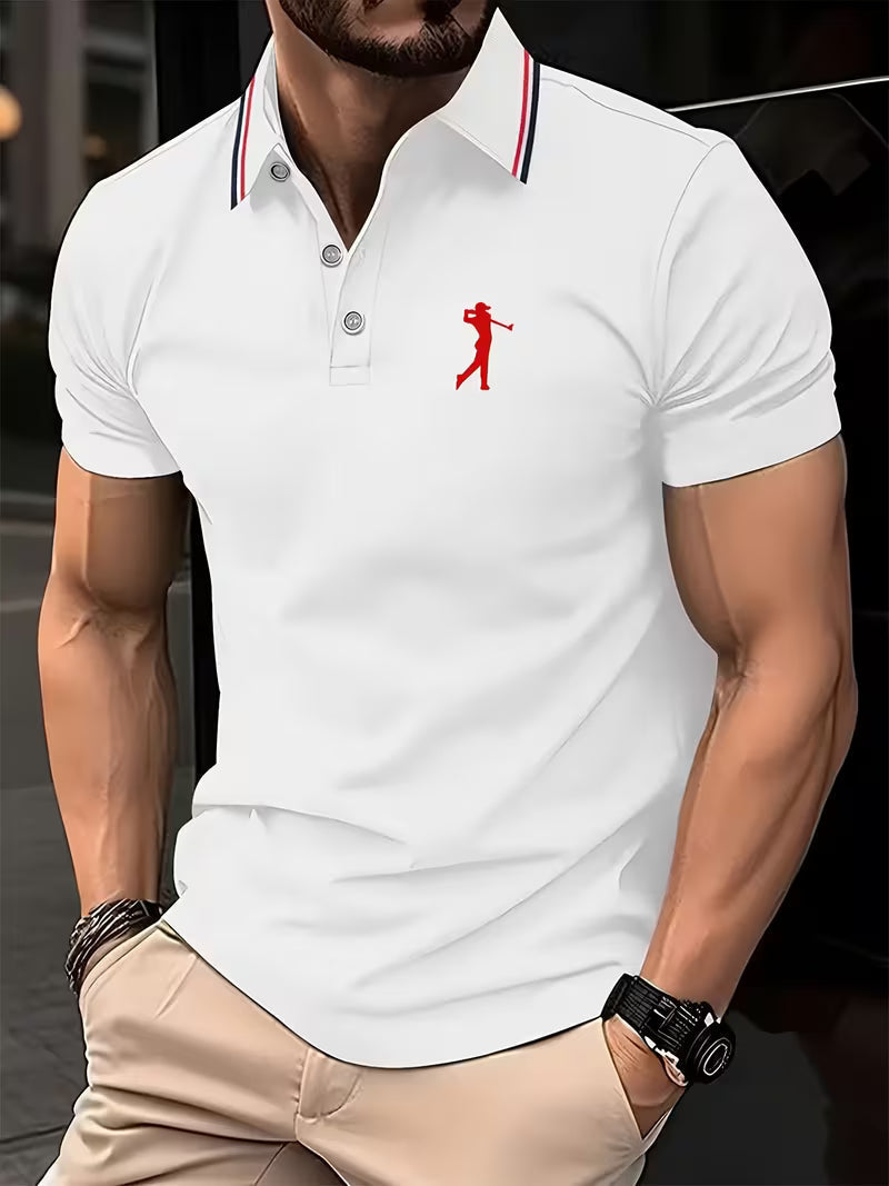 Laurence | Casual Short-Sleeve Golf Printed Shirt
