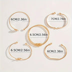 Frederica | Gold Knotted Bracelet Set