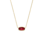 Classic Oval Ruby Necklace | Gold