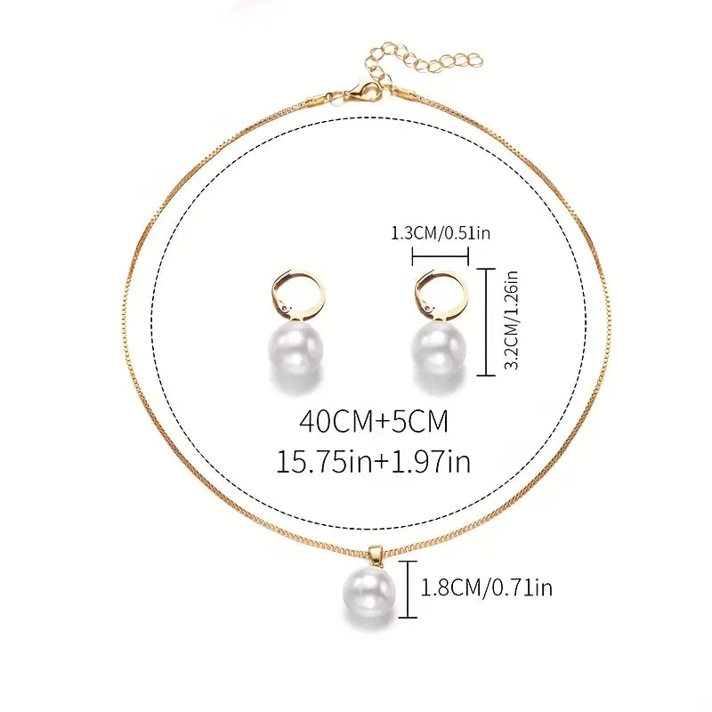Delphinia | Gold Pearl Jewellery Set