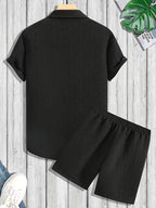Cedric | Classic Button Shirt and Shorts Summer Set