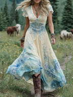 Amelia | Vintage Floral Maxi Dress