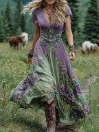 Amelia | Vintage Floral Maxi Dress