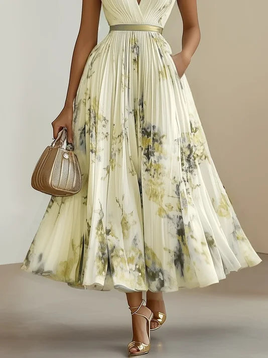 Molly | Elegant Sleeveless Long V-Neck Dress
