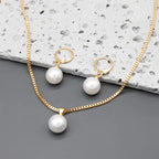 Henriette | Gold Pearl Jewellery Set