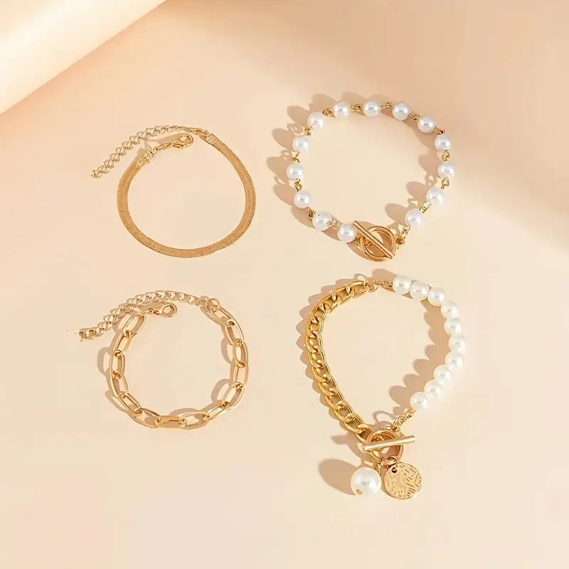Prune | Four-Piece Gold Bracelet Set