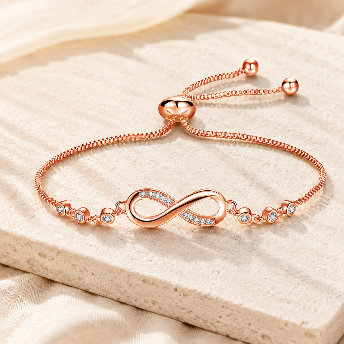Tiphaine | Rose Gold Infinity Bracelet