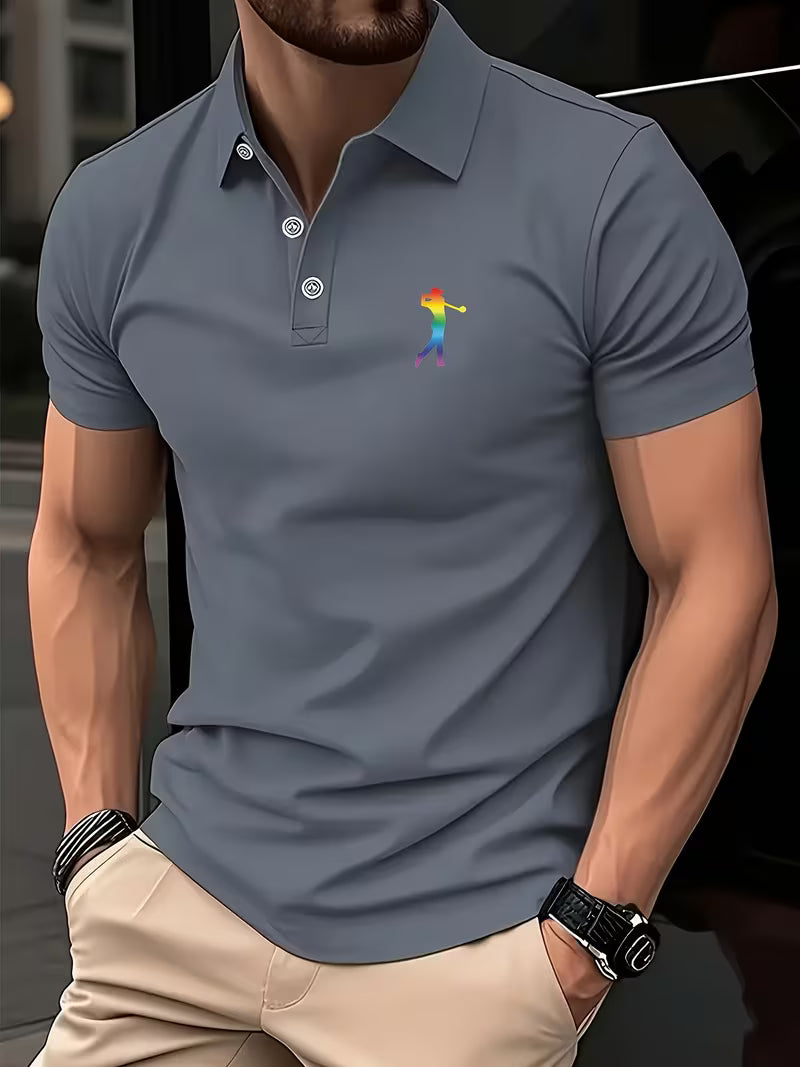 Simeon | Casual Short-Sleeve Golf Printed Shirt