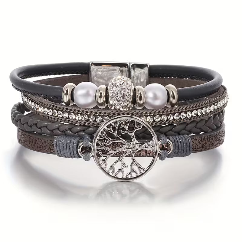 Elegant Multi-Layer Tree of Life Bracelet