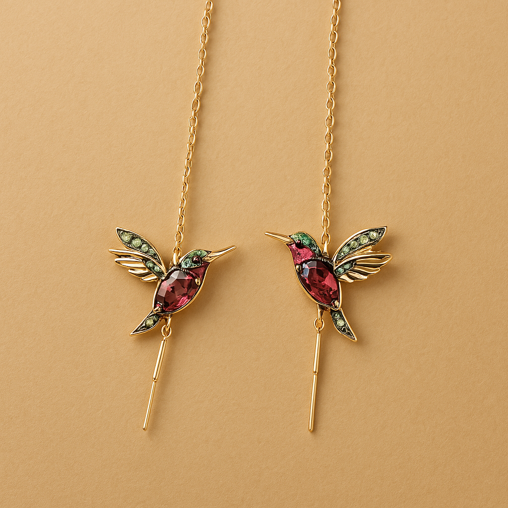 Kolibri Enamel and Zirconia Earrings