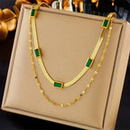 Willow | Double-Layer Gem Necklace