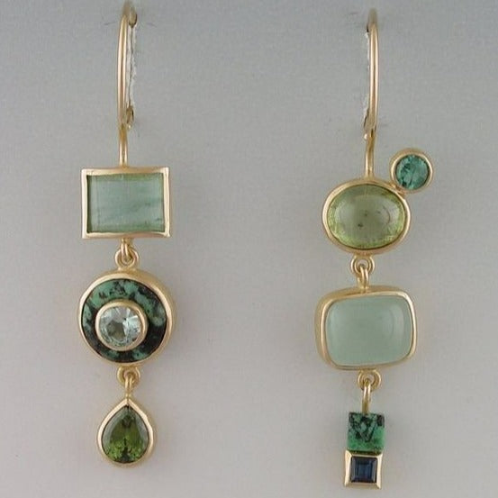 Femke | Green Stone Earrings
