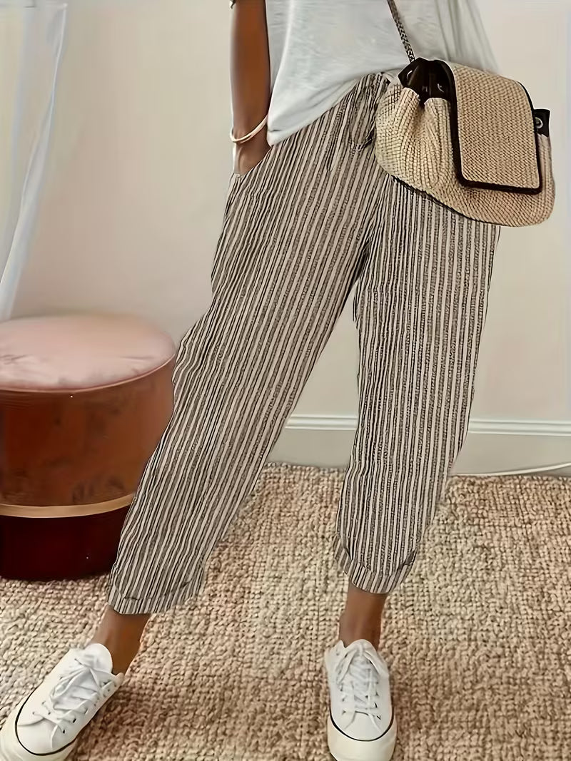 Darcie | Striped Wide-Leg Casual Pants