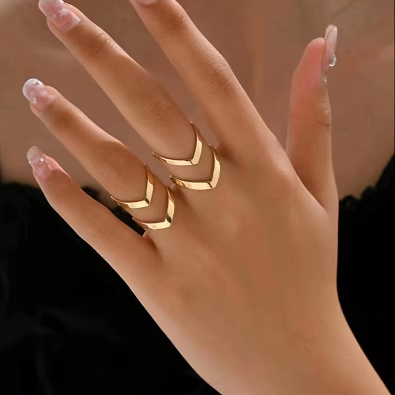 2-piece elegant minimalist ring set