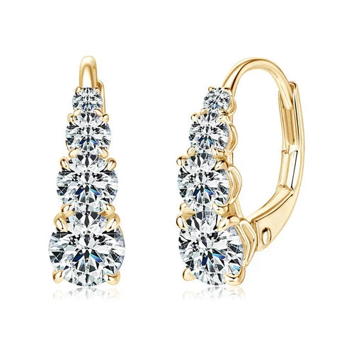 Carol | Four-Stone Drop Earrings