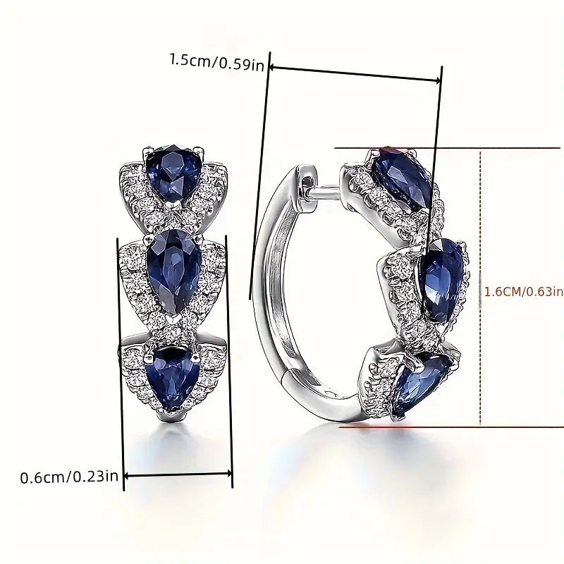 Reina | Sapphire Crest Earrings