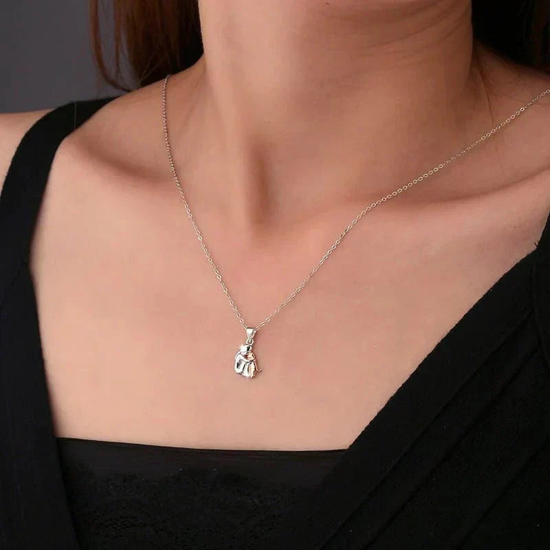 Hug Pendant Necklace with Earrings Gift