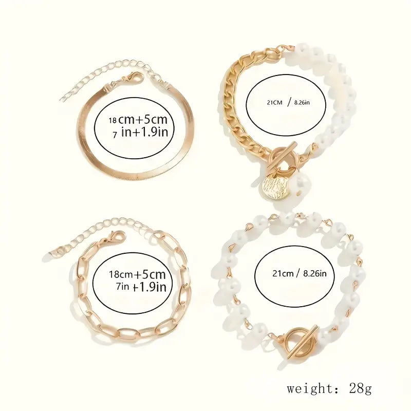 Prune | Four-Piece Gold Bracelet Set