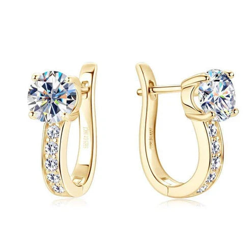 Isla | Channel Set Huggie Earrings