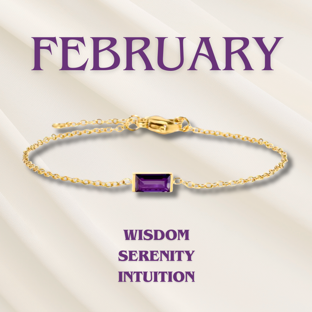 Elodie | Birthstone Heart Bracelet