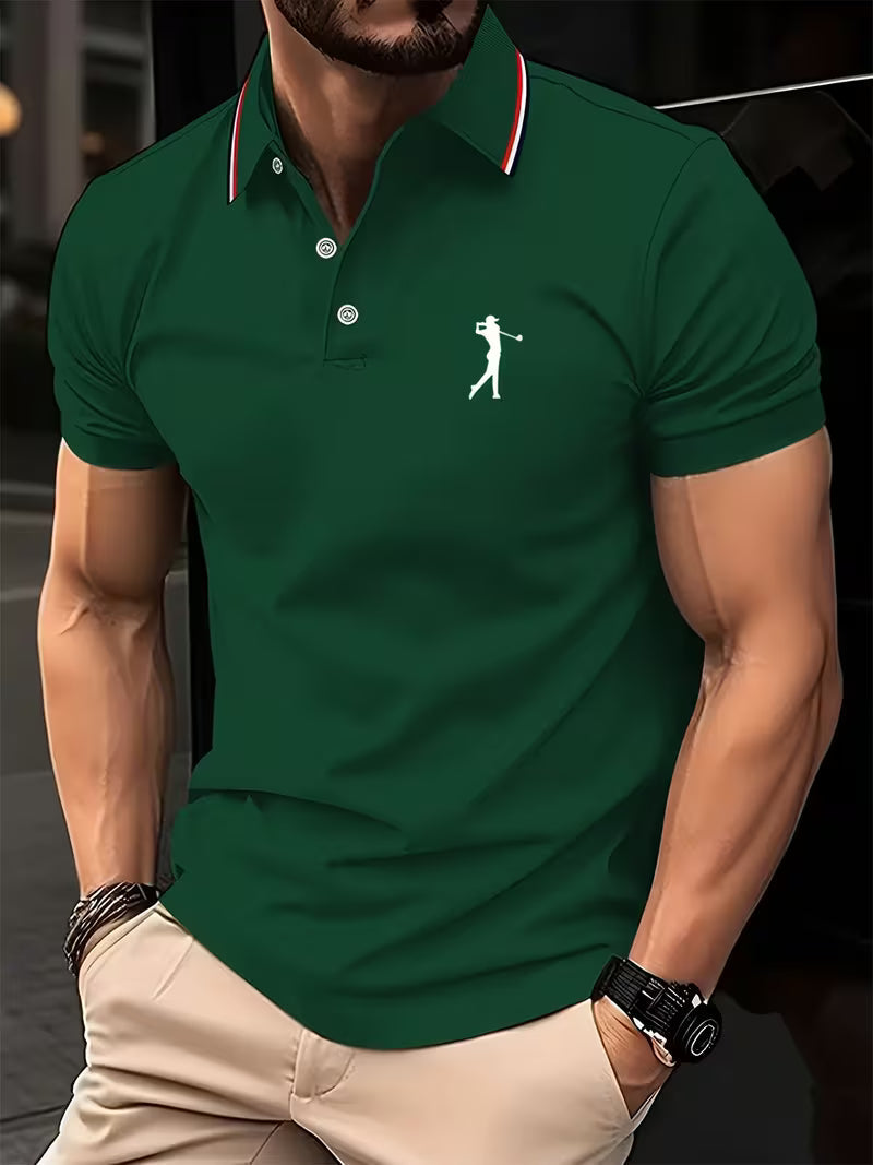 Laurence | Casual Short-Sleeve Golf Printed Shirt