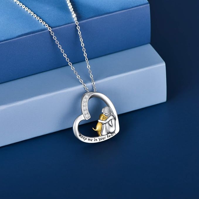 Heart and Dog | Silver Necklace