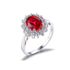 Clara | Ruby Halo Ring