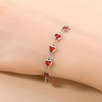 Maia | Ruby Silver Bracelet