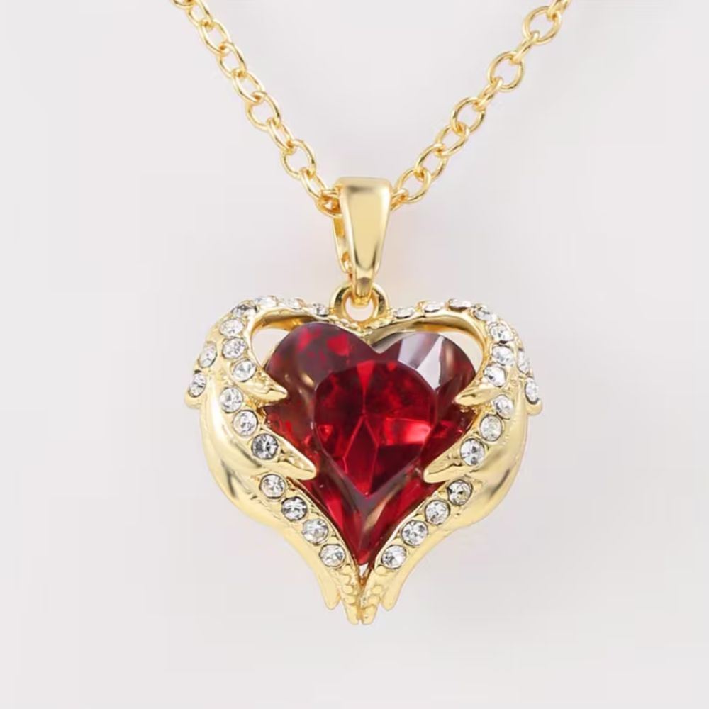 Amelie | Ruby Heart Necklace