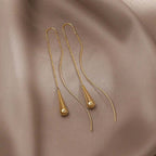 Opal | Gold Teardrop Tassel Earrings