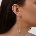 Opal | Gold Teardrop Tassel Earrings