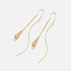 Opal | Gold Teardrop Tassel Earrings