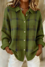 Camellia | Elegant & Cozy Checkered Cardigan