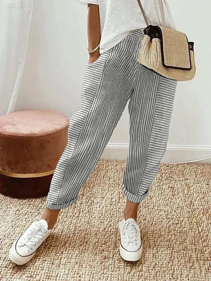 Rosie | Relaxed Striped Summer Pants