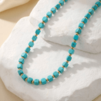 Ondine | Turquoise Pearl & Gold Accent Necklace