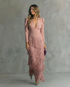 Celina | Flowy V-Neck Long Sleeve Dress