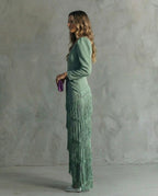 Celina | Flowy V-Neck Long Sleeve Dress