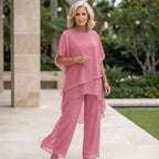 Rowena | Elegant Draped Palazzo Pants Set