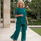 Rowena | Elegant Draped Palazzo Pants Set